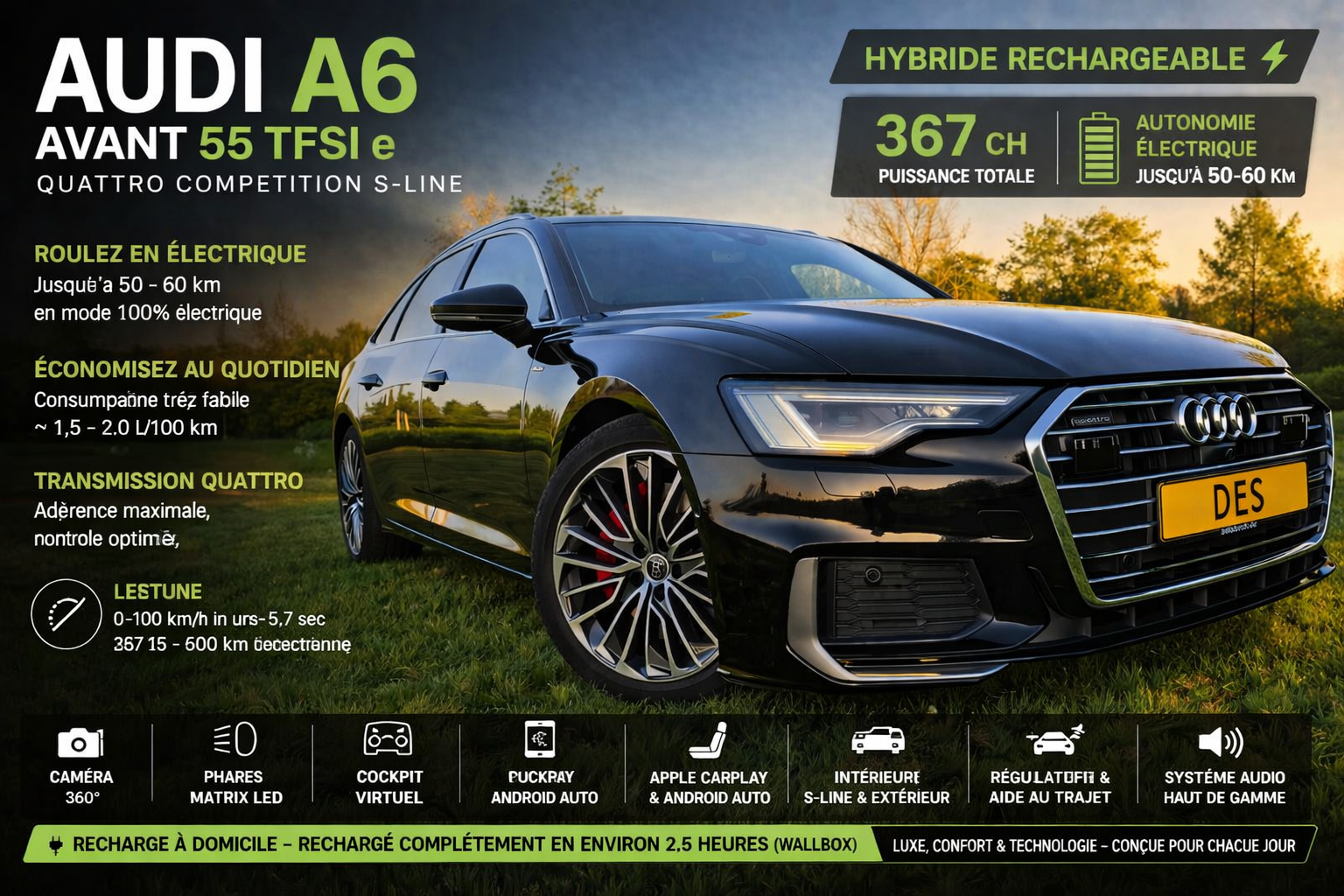 ✅Audi A6 Avant 55 TFSI e Quattro Competition S-Line✅