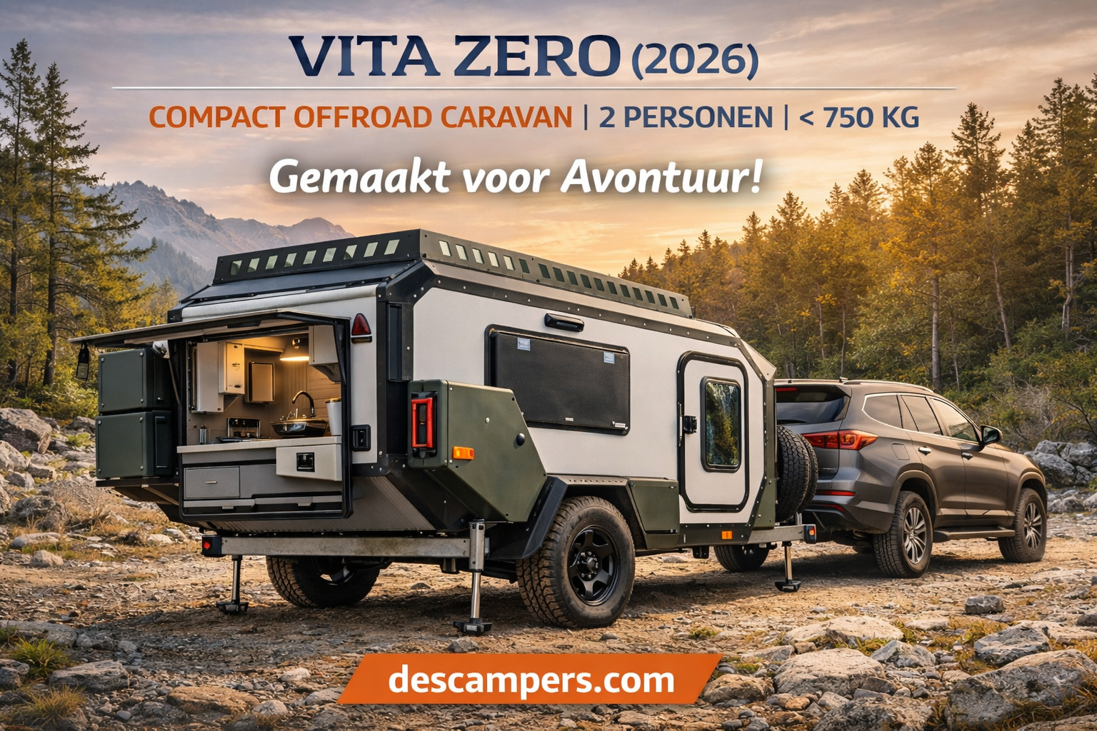 ⚡Compact OffRoad Caravan Nieuw | VCAMP ZERO ⚡