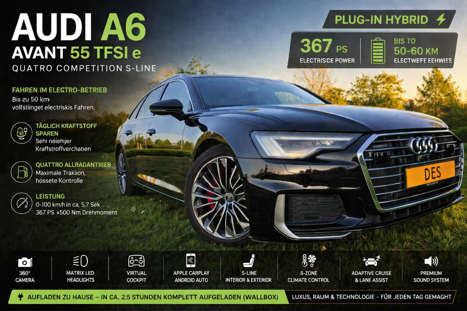 ✅Audi A6 Avant 55 TFSI e Quattro Competition S-Line✅